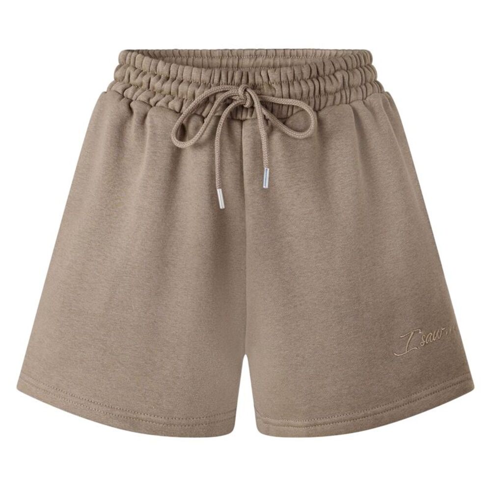 I Saw It First Womens/Ladies Jersey Shorts / Taupe